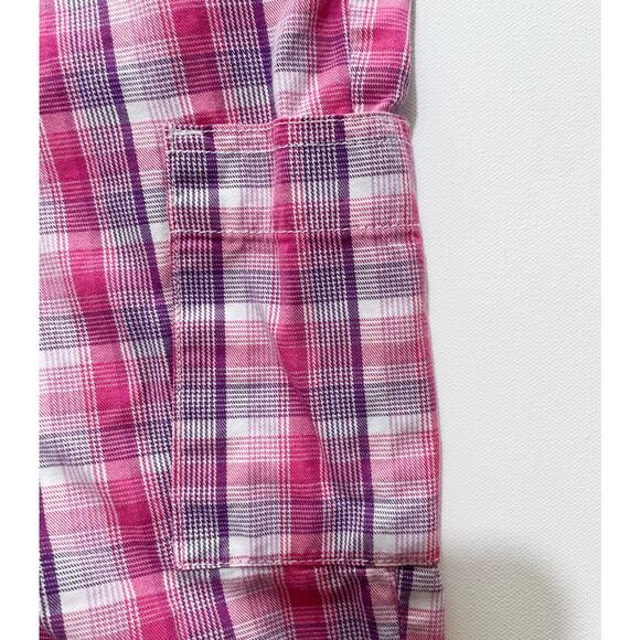 Basic Editions, Size Large, Pink Plaid Bermuda Shorts - Picture 6 of 9